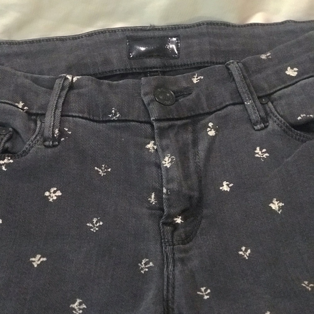 Mother ankle skinny jeans with zipper